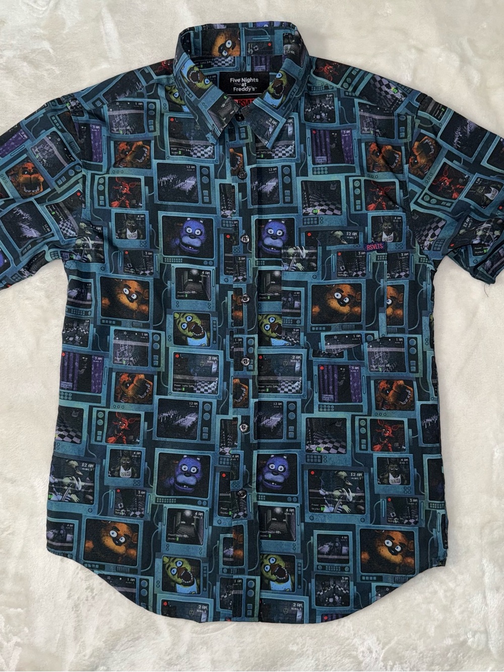 RSVLTS Men’s Five Nights At Freddy’s Button Down